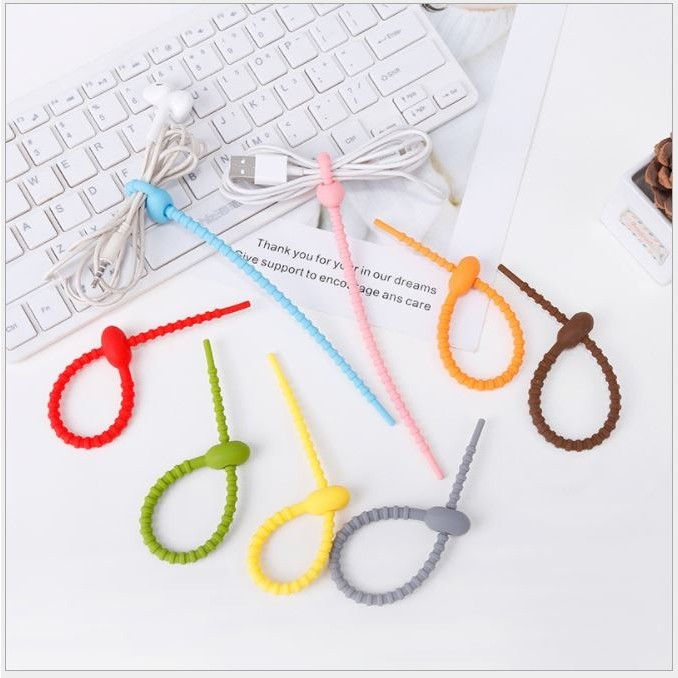 

Silikon Kabel Ties Cable Tie Kabel Tis Silicone Multifungsi 21 cm