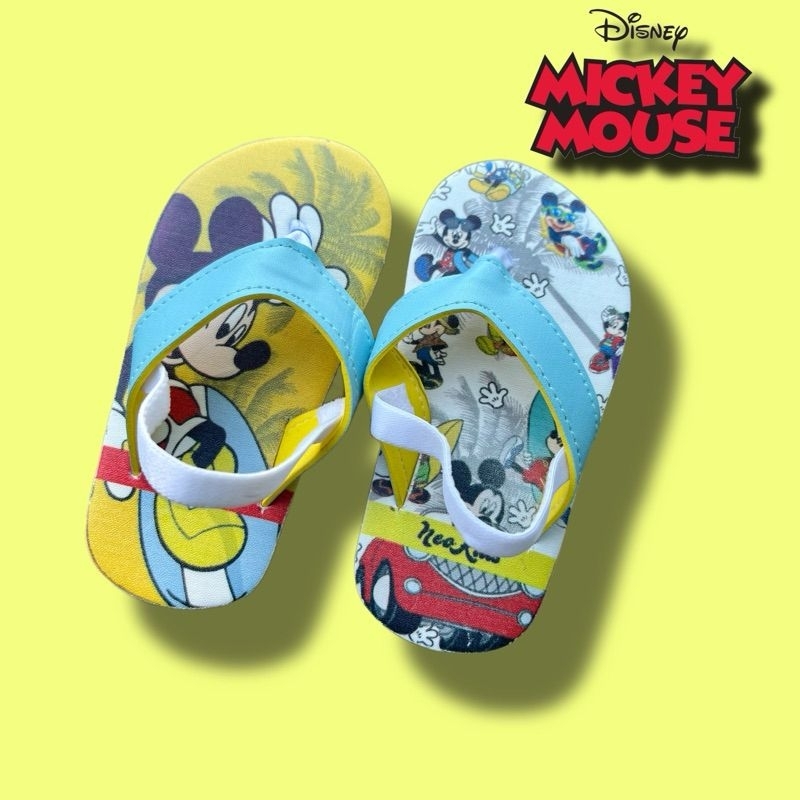 sepatu sandal anak taki belakang motif Mickey mouse sendal anak
