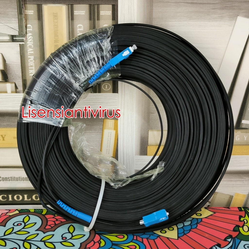 kabel Precon Dropcore 100meter SC UPC - SC UPC Siap Pakai FTTH HTB ROUTER WIFI