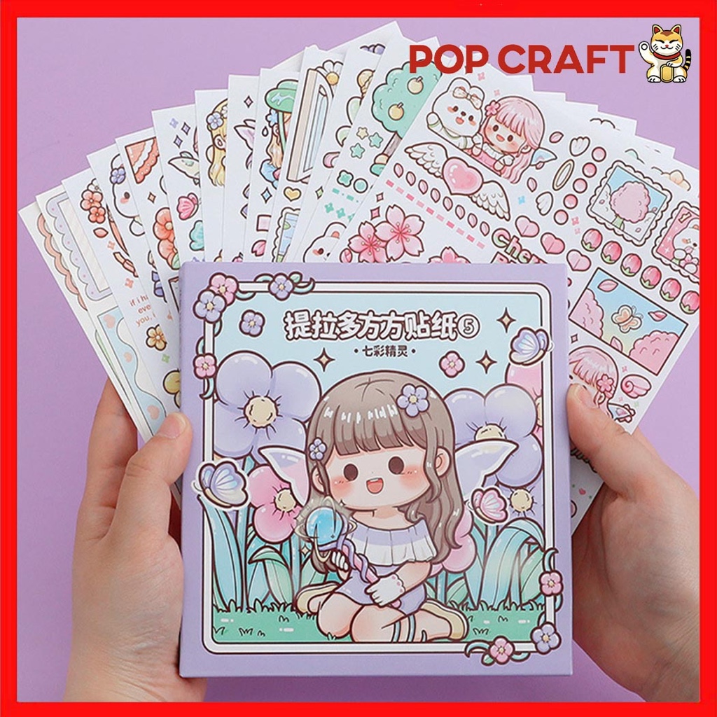 

PC Stiker 1 Pack Isi 14 Lembar Buat Dekor Buku Jurnal Lilac Fairy DIY Stiker Pack Stiker Korea TLD98