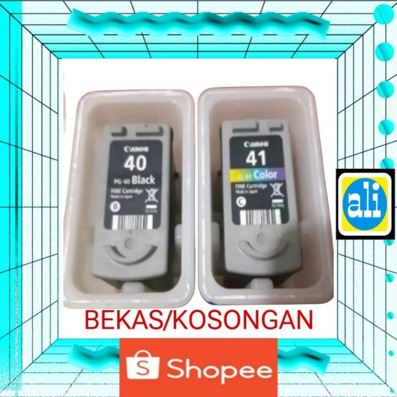 PAKETAN TINTA CARTRIDGE CANON 40/41 KOSONGAN / BEKAS DARI ORI