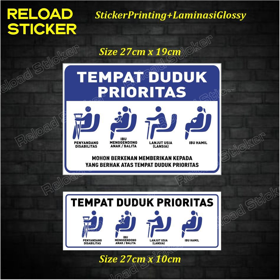 

Stiker Tempat Duduk Prioritas Pasien Prioritas