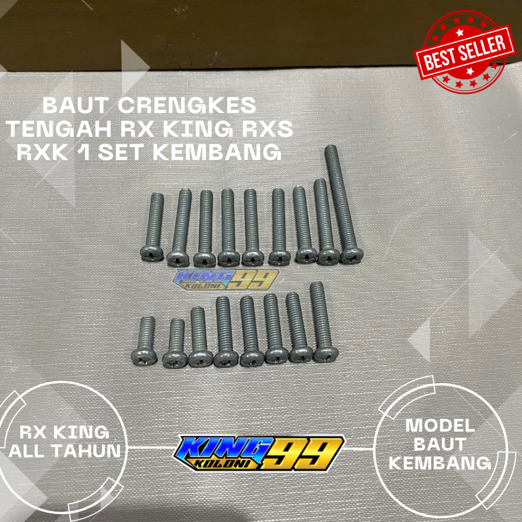 baut krengkes mesin obeng ketok rx king dll - BAUT CRENGKES TENGAH RX KING RXS RXK 1 SET