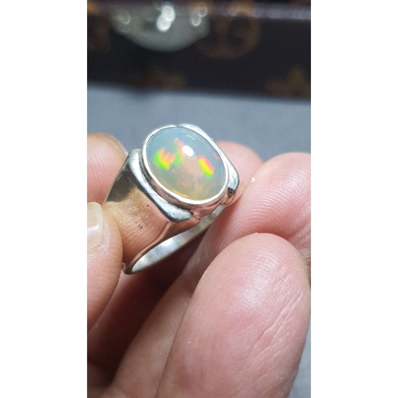 batu cincin kalimaya kristal ring perak