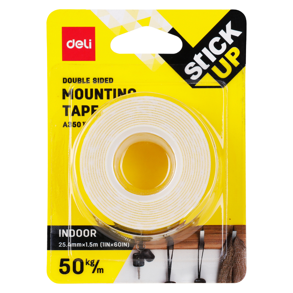 

Deli Mounting Tape Double Sided/Double Tape INDOOR A35011