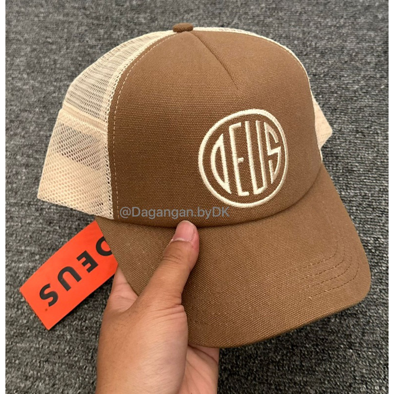 Topi Deus Ex Machina Logo Tengah Original 100% Brown Beige (Limited)