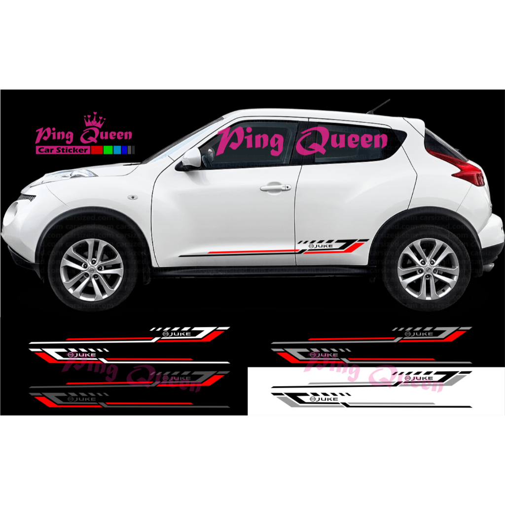 STICKER MOBIL NISSAN JUKE STICKER STRIPING VARIASI MOBIL JUKE