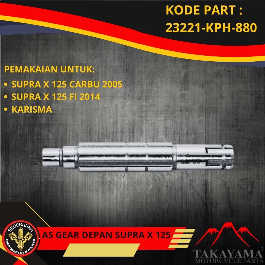 AS GEAR DEPAN SUPRA X 125 SUPRA X 125 FI KARISMA TAKAYAMA