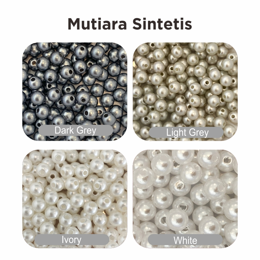 Payet Mutiara Sintetis Jahit Aneka Warna