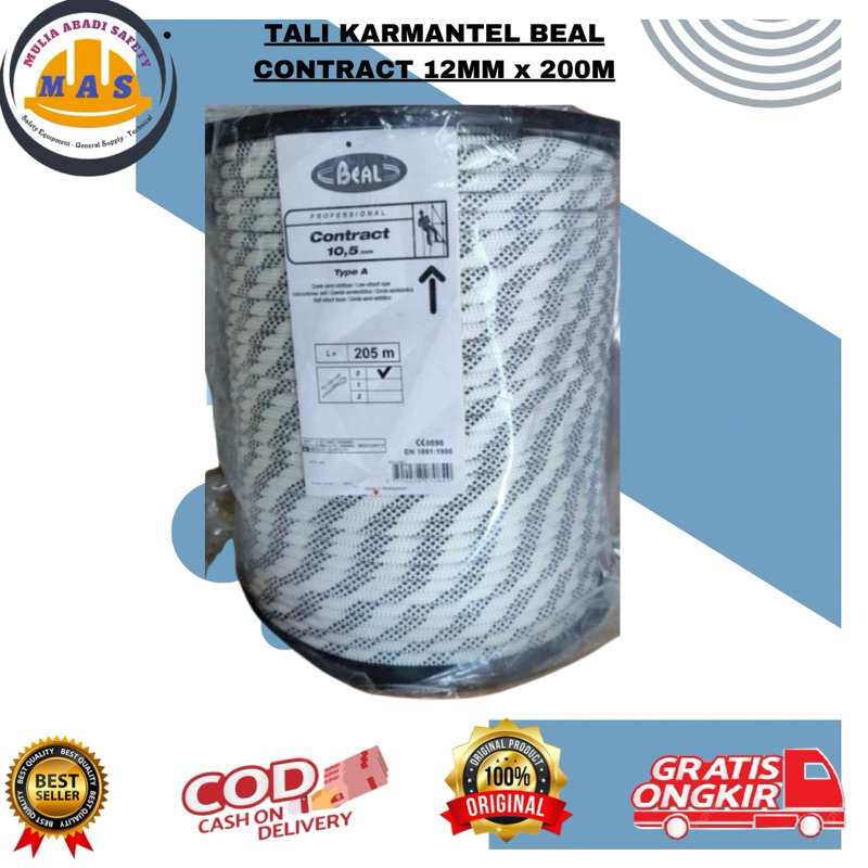 Tali Karmantel BEAL STATIS 12MM X 200M/Tali Karmantel 12MM/Tali Climbing/Tali Karmantel  HARGA PROMO