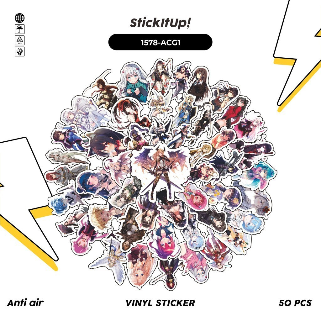 

COD✨ 100 Pcs Stiker ACGN BEAUTY GIRLS SERIES CHARACTER MIX Lucu Anti Air Untuk Dekorasi Notebook Sepeda Skateboard Handphone DIY