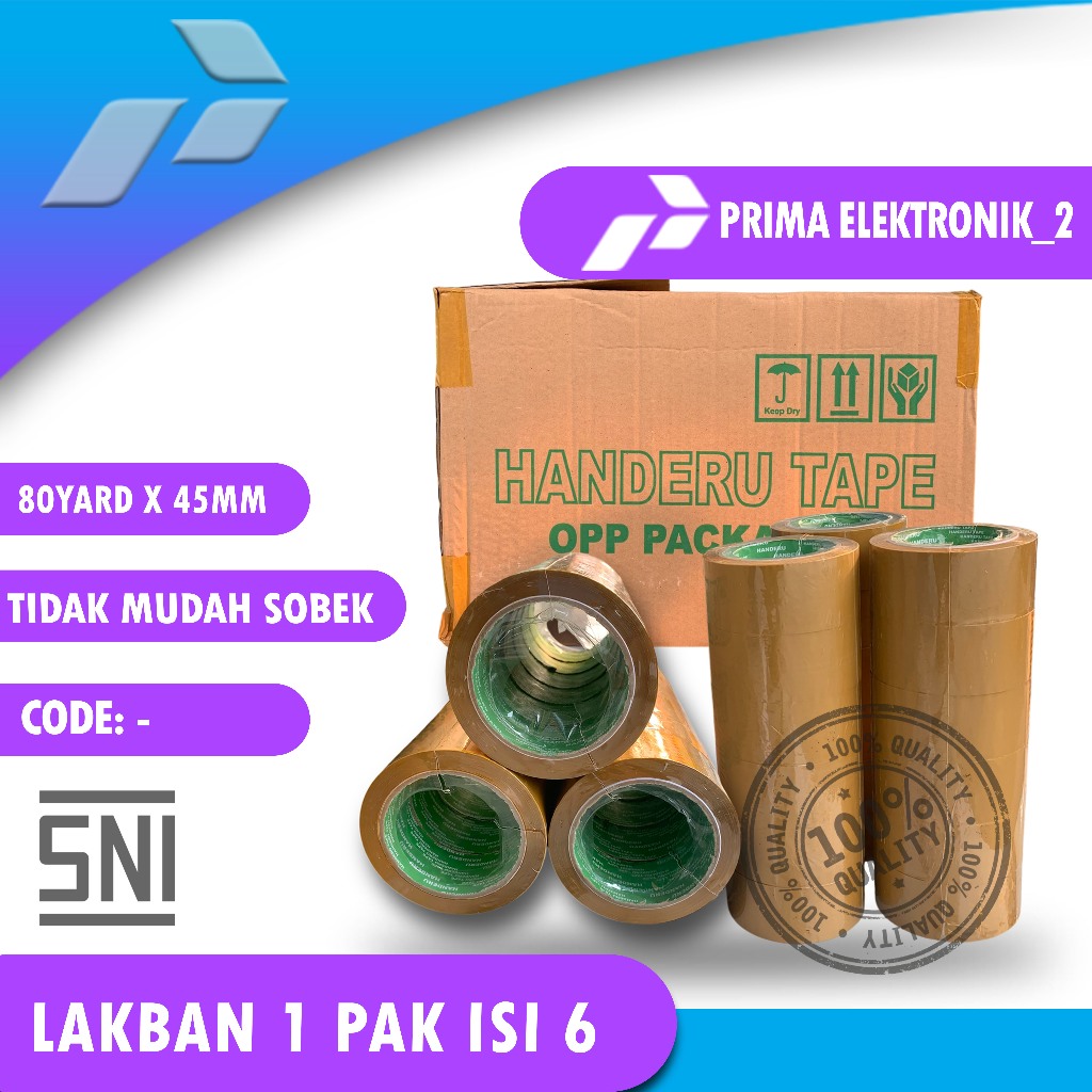 

Isi 6 Lakban HANDERU Cokelat Premium Bisa COD Bayar Di Tempat