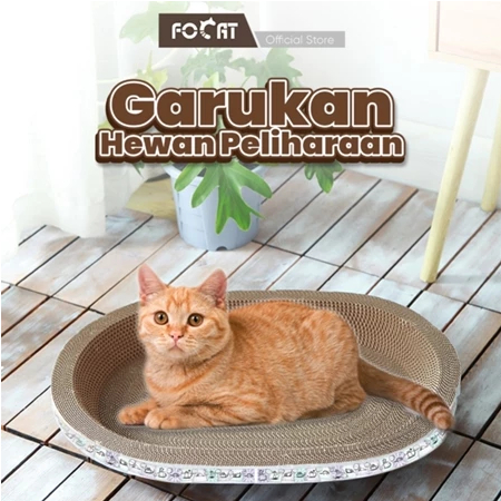 OVAL - Papan Garuk Kucing Anjing Cat Scratch Board / Cakaran/ garukan Kucing