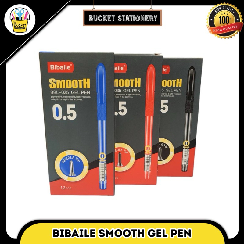 

smooth gel pen 0.5mm BBL-035 Bibaile gel pulpen