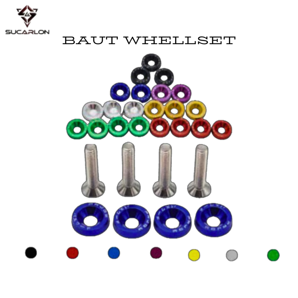 Sucarlon Anting Baut pengunci Wheelset Pushbike balance bike Variasi Sepeda Anak Colorfull
