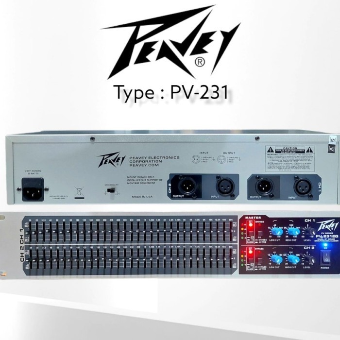Equalizer PEAVEY 231 PV231EQ / PV 231EQ / PV 231 EQ / PV-231EQ 2x31band 2U