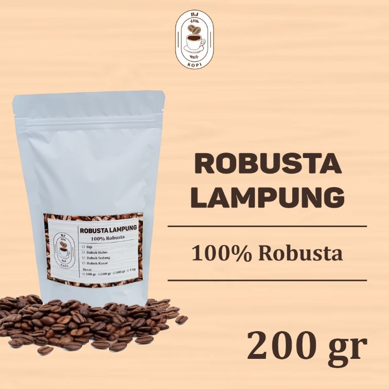 

Kopi Robusta Lampung Robusta Coffee Roast Beans 200gr Biji Bubuk