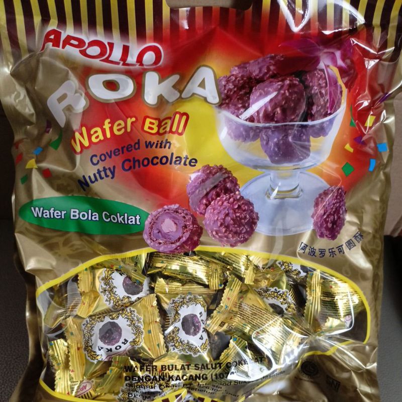 

APOLLO ROKA WAFER BOLA COKLAT 1 BAG 420g