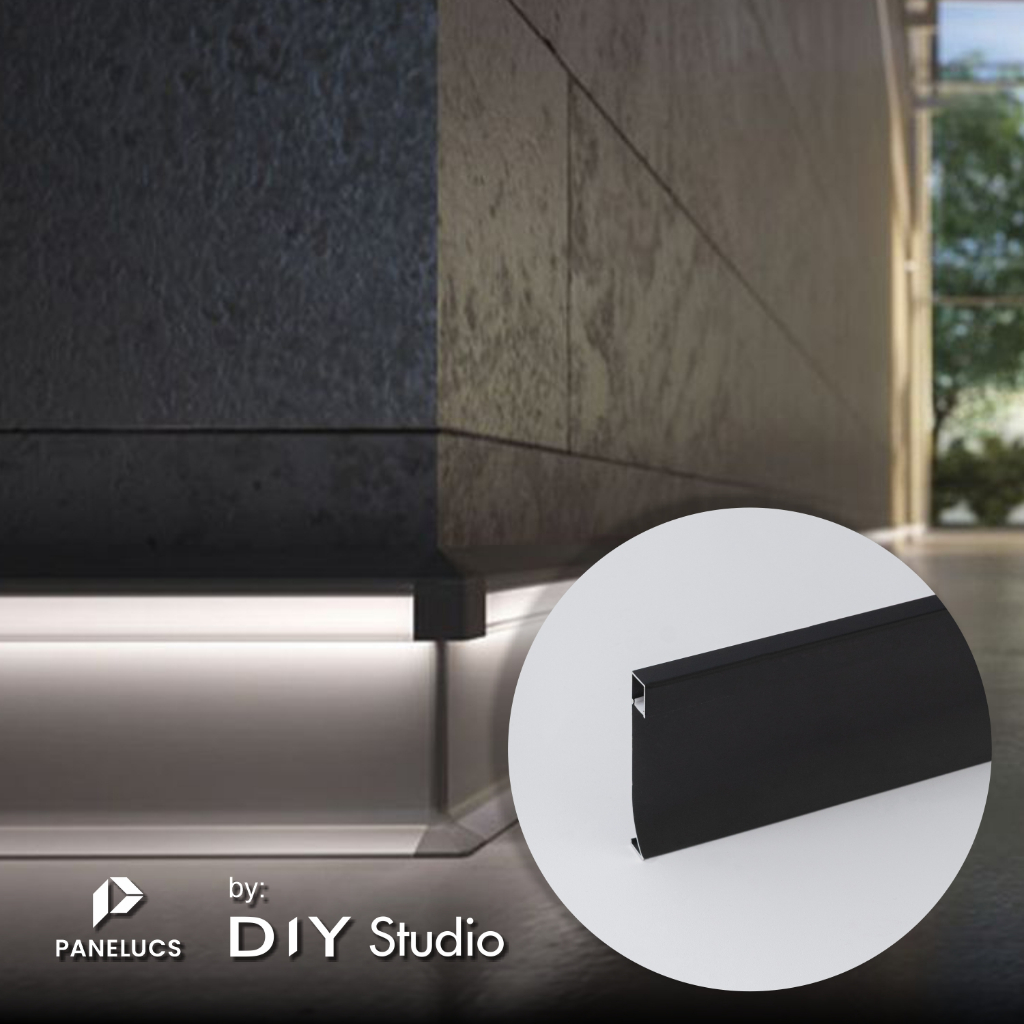 Panelucs plint lantai aluminium | floor skirting LED | skirting lantai HL P1380