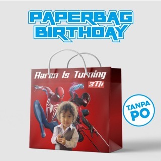 

PAPER BAG BIRTHDAY/ paperbag kado muka foto tema cute edition / paperbag ulang tahun