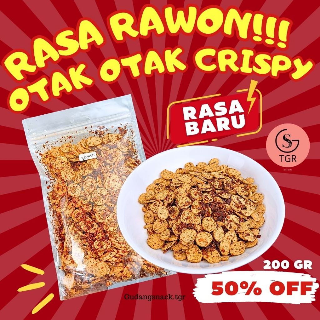 

Cemilan Otak Otak Crispy Rasa Baru Pedas Rawon - 200Gr