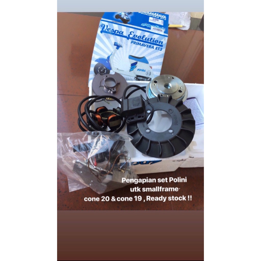 Pengapian set polini utk vespa smallframe pts dkk CONE 20