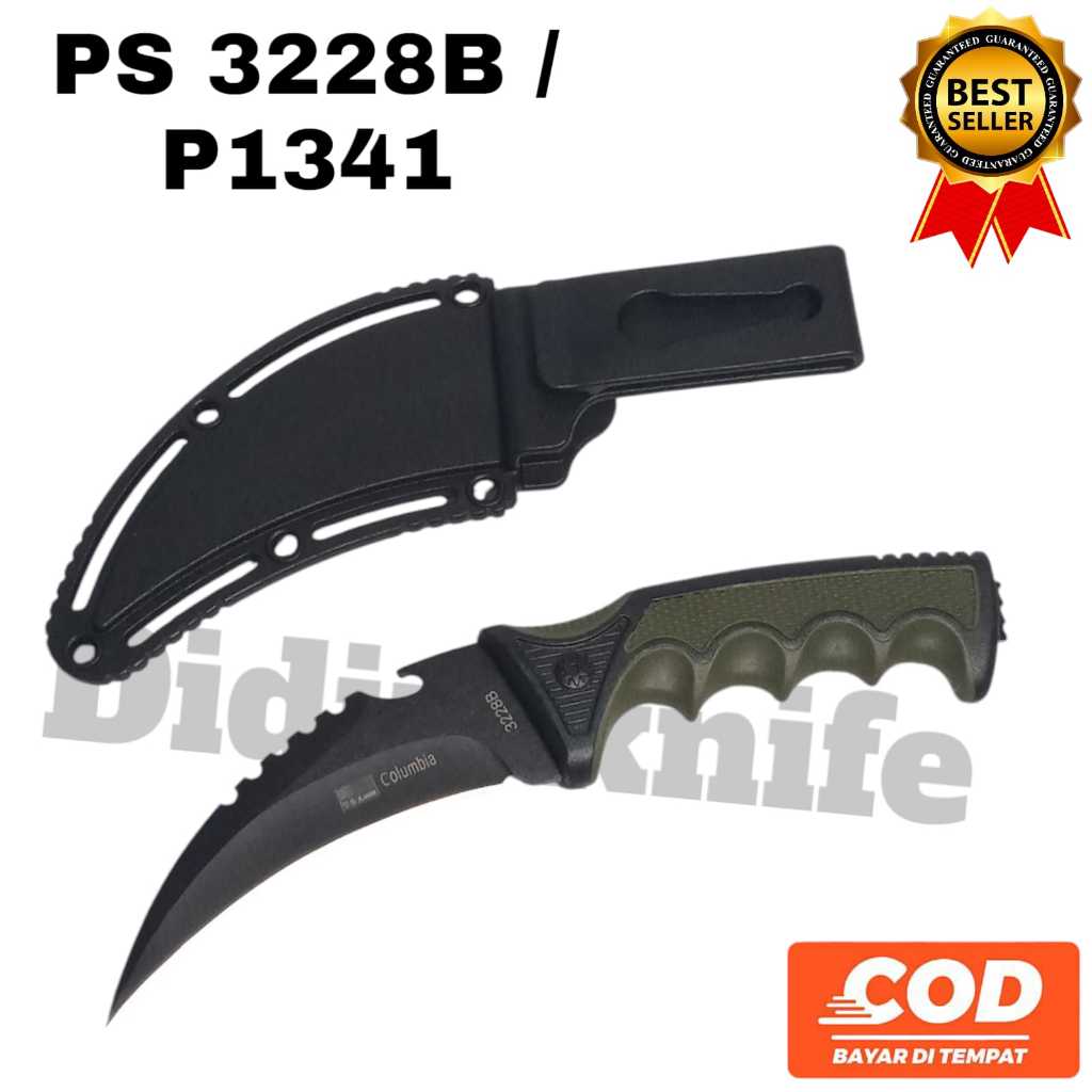 pisau columbia P1341, pisau columbia 3228B, pisau survival kit, pisau carambit columbia