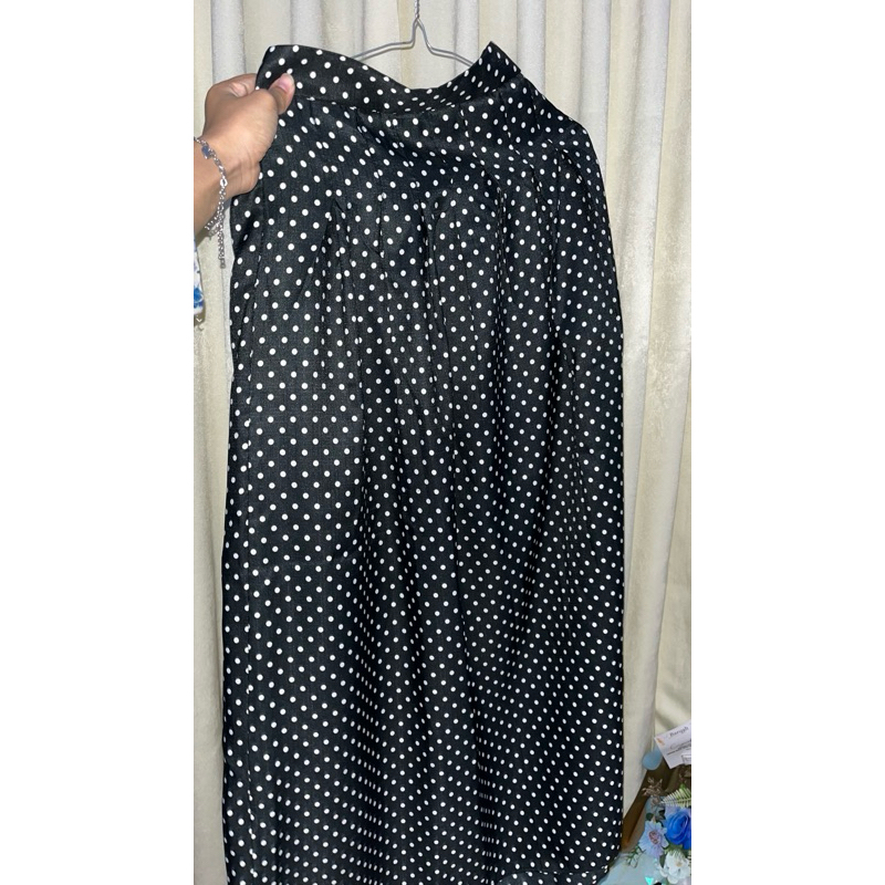 rok polkadot hitam