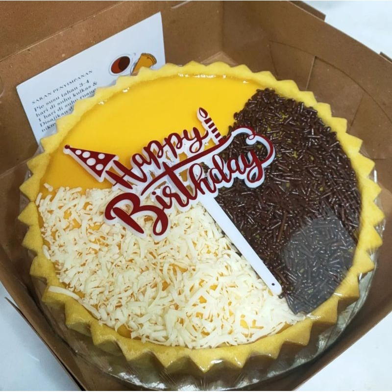 

PIE SUSU JUMBO BIRTHDAY CUSTOM BIRTHDAY PIE PALEMBANG OLEH OLEH SURABAYA PIE PREMIUM