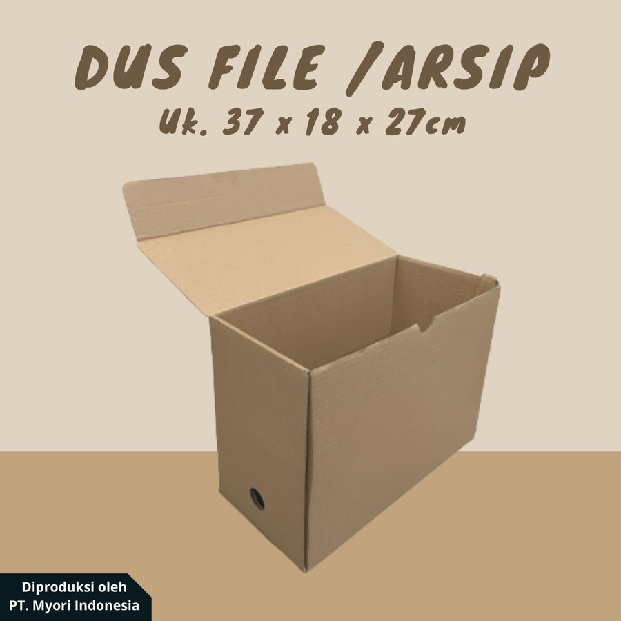 

( 10 pcs ) dus arsip file dokumen kotak karton arsip berkas map kantor dus penyimpanan ukuran 37x18x27cm