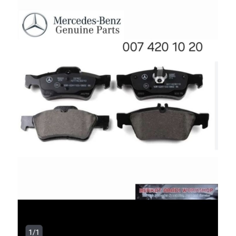 Mercedes 0074201020 Kampas rem Belakang W211 E200 E240 E260