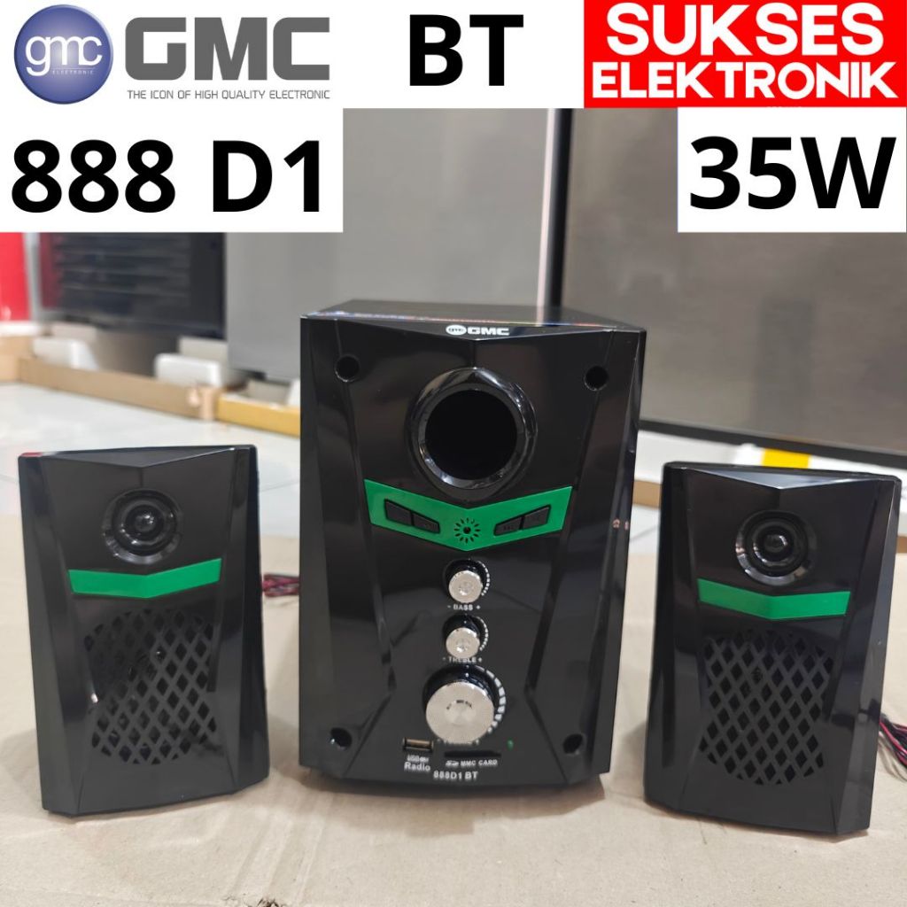 SPEAKER MULTIMEDIA GMC 888 D1 BLUETOOTH SALON AKTIF MEMORY USB