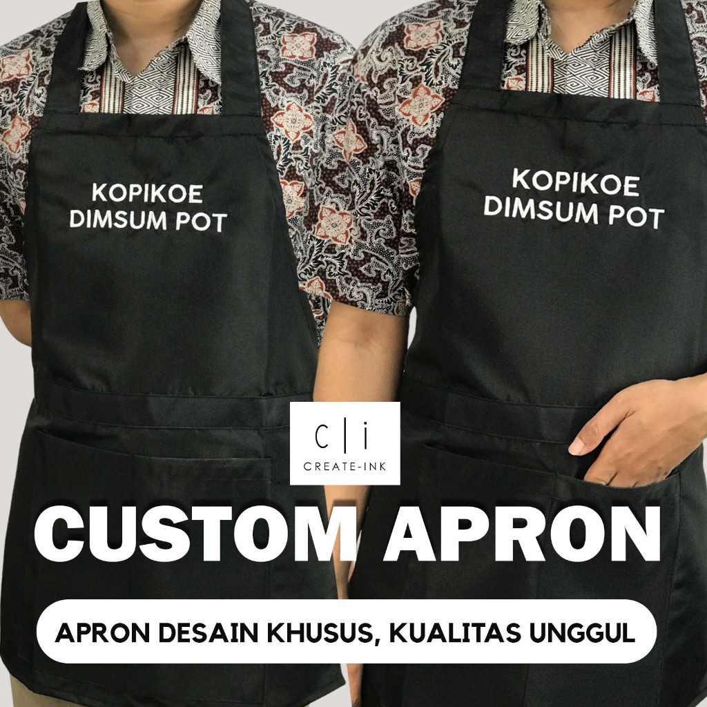 Custom Apron Sablon / Grosir Custom Celemek Sablon / Apron Sablon