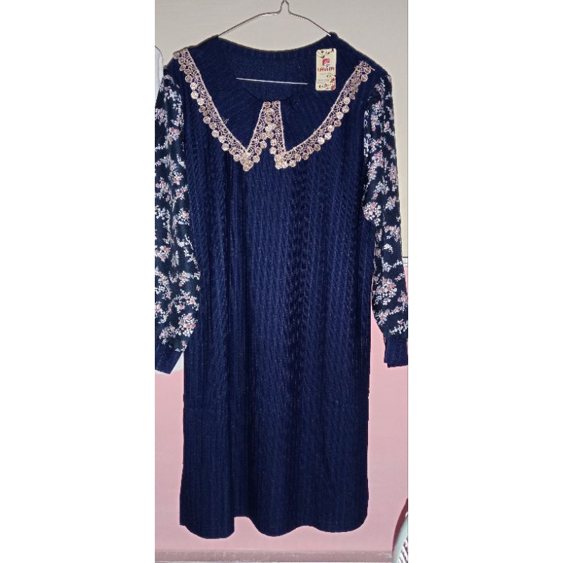 Tunic Knit motif Bunga