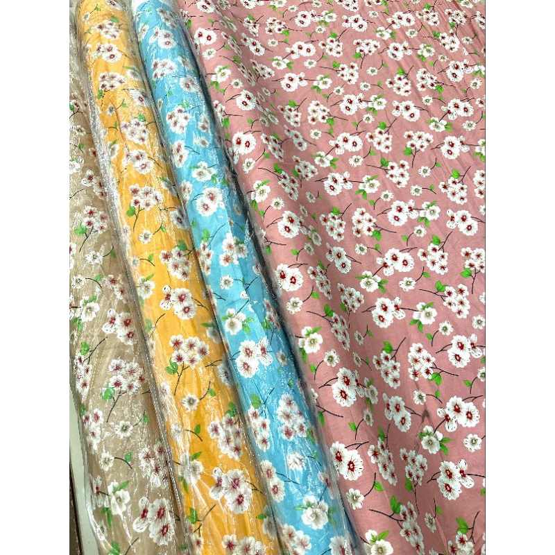 SUMBERTEX - Bahan katun motif bunga | katun kembang | gamis wanita | bahan gamis | gamis bunga | gam