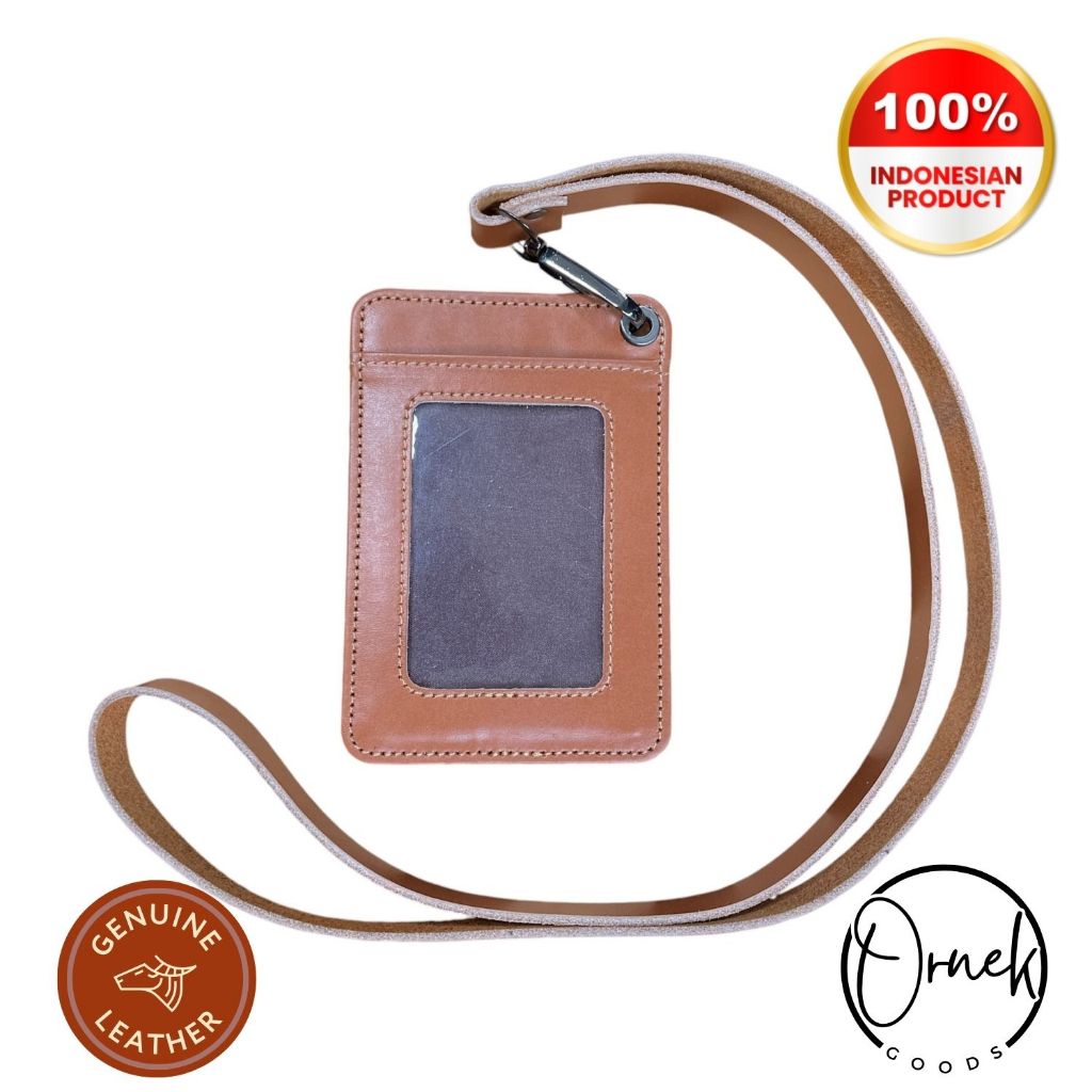 

Ornek Lanyard Genuine Leather Nametag Kulit Asli