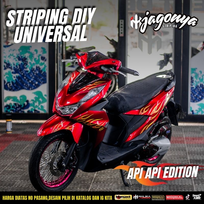 STIKER STRIPING BEAT DELUXE MOTIF API API
