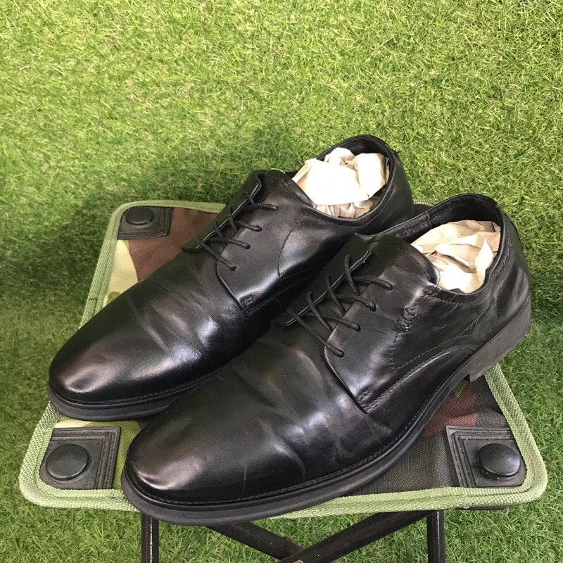 ECCO Pantofel Leather Black Shoes size 41 Preloved