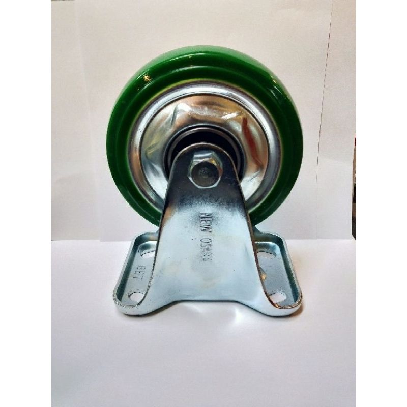 Roda Troli 4 inch merek OSAKA. bahan PU warna hijau tua.