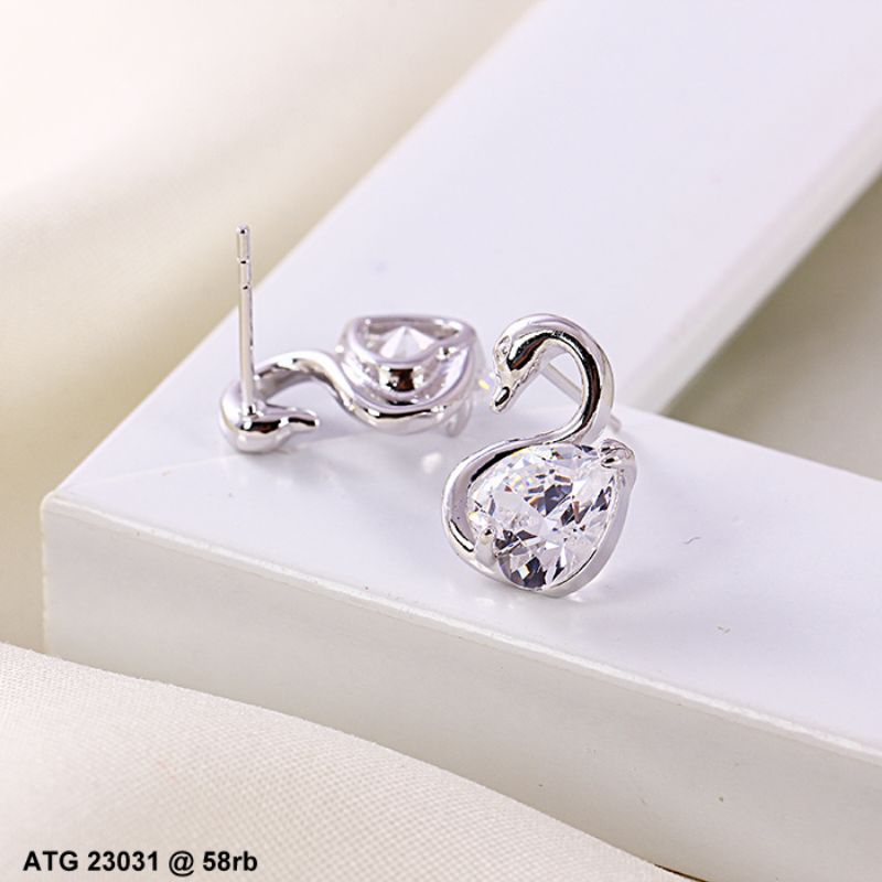 anting kerabu giwang 23031 xuping angsa putih mata putih
