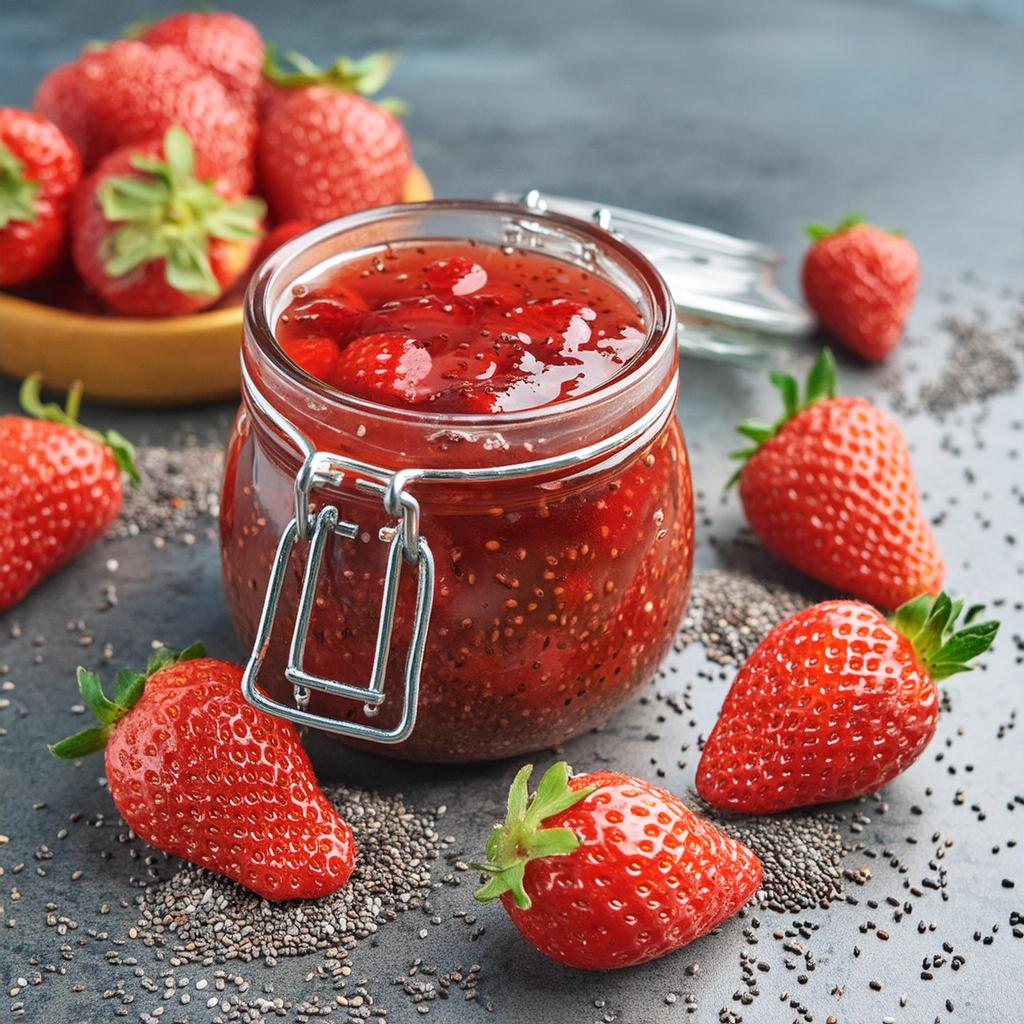 

Sugar-Free Strawberry Jam with Chia Seeds