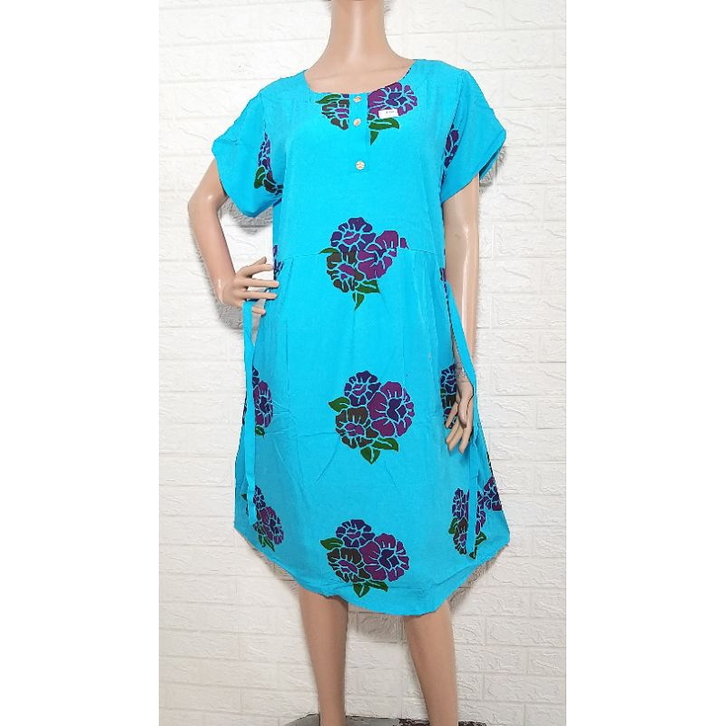 Daster Lentera Batik Baju Tidur Busui Kancing Soimah Tali Samping Rayom Premium Motif Sunan Kekinian