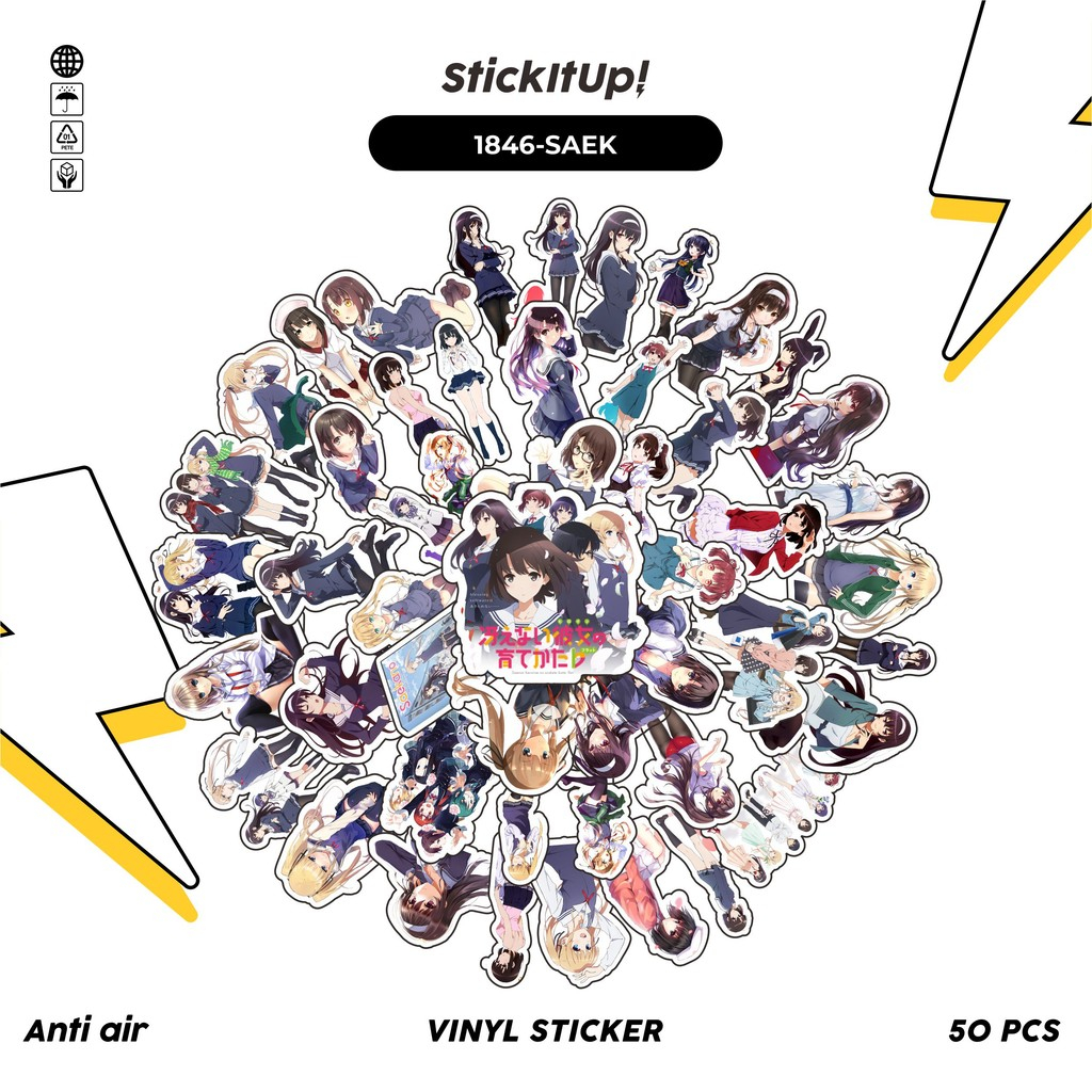 

COD✨ 50 Pcs Stiker Pack SAEKANO MIX 01 Lucu Aesthetic Vynil Waterproof untuk Freebies Sticker Buku Journal Casing HP Laptop