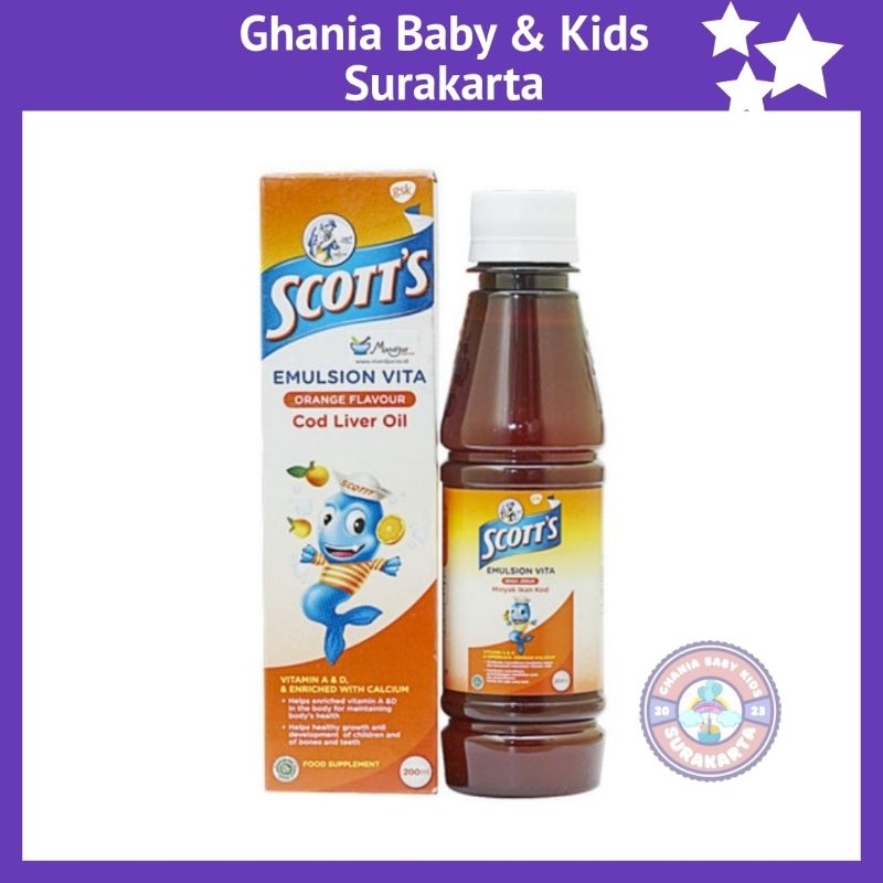 Scotts Emulsion Vita Rasa Jeruk untuk kecerdasan otak dan pertumbuhan anak