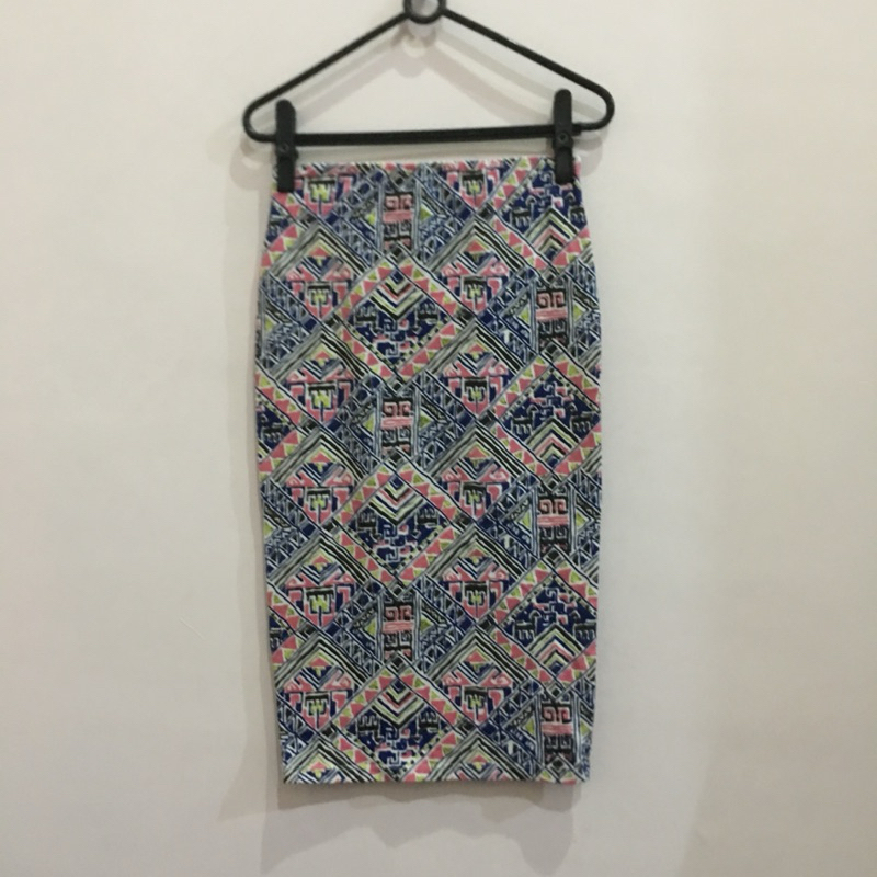 preloved pull and bear rok span tribal skirt