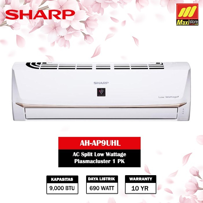 SHARP AH-AP9UHL AC Split 1 PK / 1PK Low Watt Plasmacluster-Maxistore