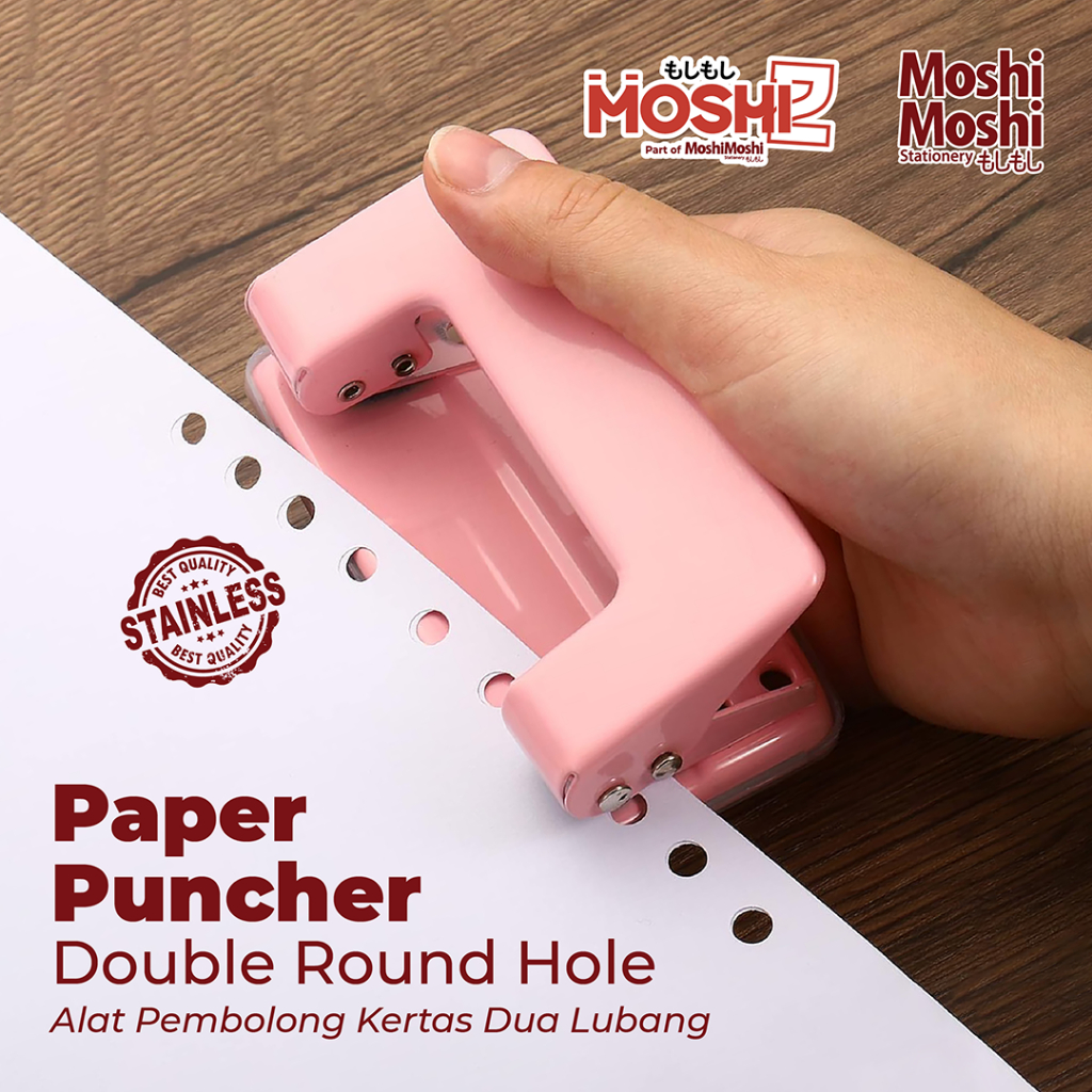 

Paper Puncher Double Round Hole Portable Alat Pembolong Kertas Kecil 2 Lubang Bentuk Bulat Praktis