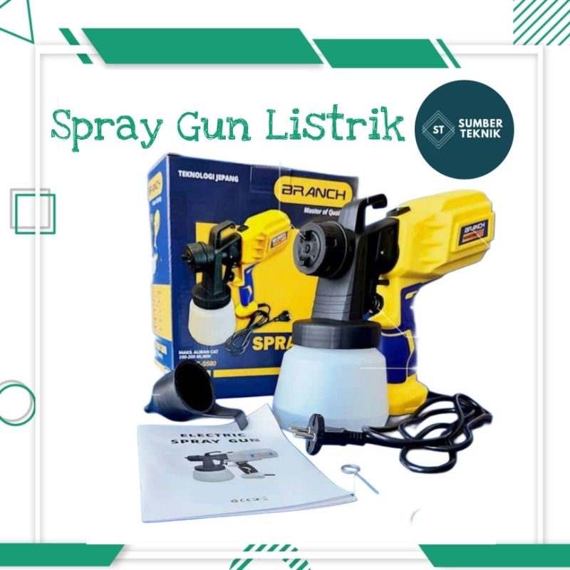 BRANCH Alat Semprot Listrik Cat Air Minyak Tembok Spray Gun