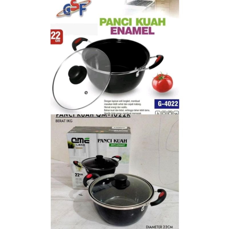 PANCI KUAH ENAMEL GSF 22CM