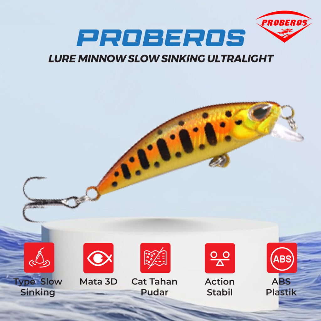 PROBEROS Umpan Lure Minnow Slow Sinking 5G/5,5cm Ultralight MN005